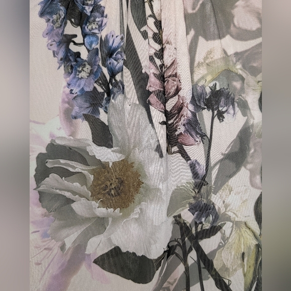 Ted BAKER BABY PINK KALIMA TORCHLIT FLORAL BLOUSE TOP SIZE 2 - Picture 16 of 17